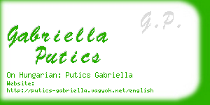 gabriella putics business card